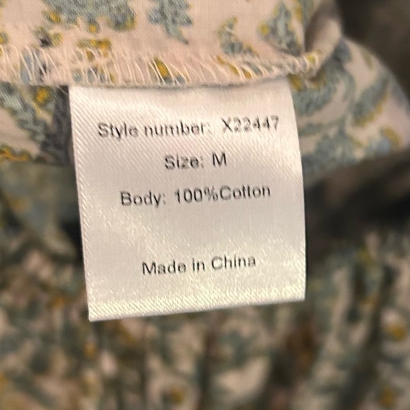 NWT XiRENA Gabrielle Cotton Bella Flora Back Cut-Out Midi Dress, Size M - Picture 8 of 9